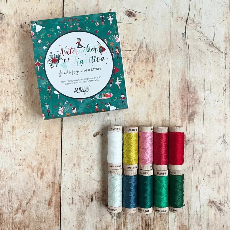 nutcracker-tradition-by-jennifer-long-aurifil-thread-set Nutcracker Tradition by Jennifer Long – Aurifil Thread Set