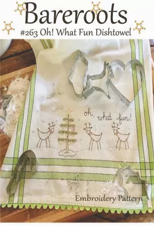 Oh What Fun Dishtowel Pattern from Bareroots 263