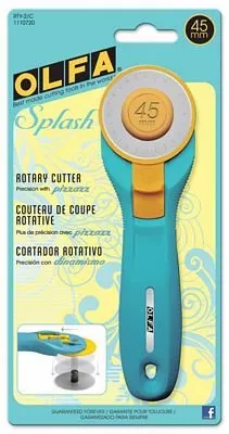 olfa-splash-rotary-cutter-45mm-aqua OLFA Splash Rotary Cutter, 45mm, Aqua