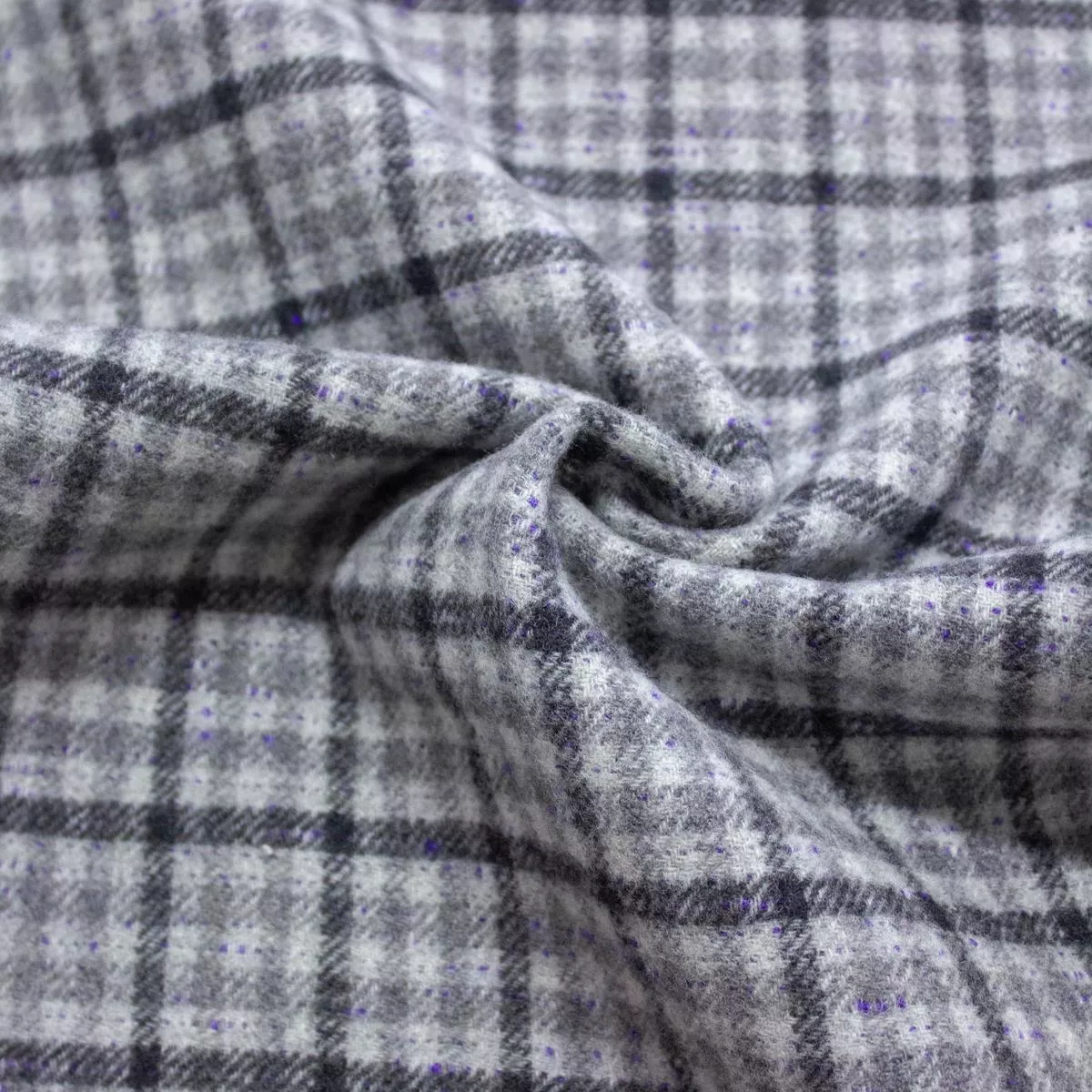 omyr-grey-check-wool-double-face-fabric Omyr Grey Check Wool Double Face Fabric