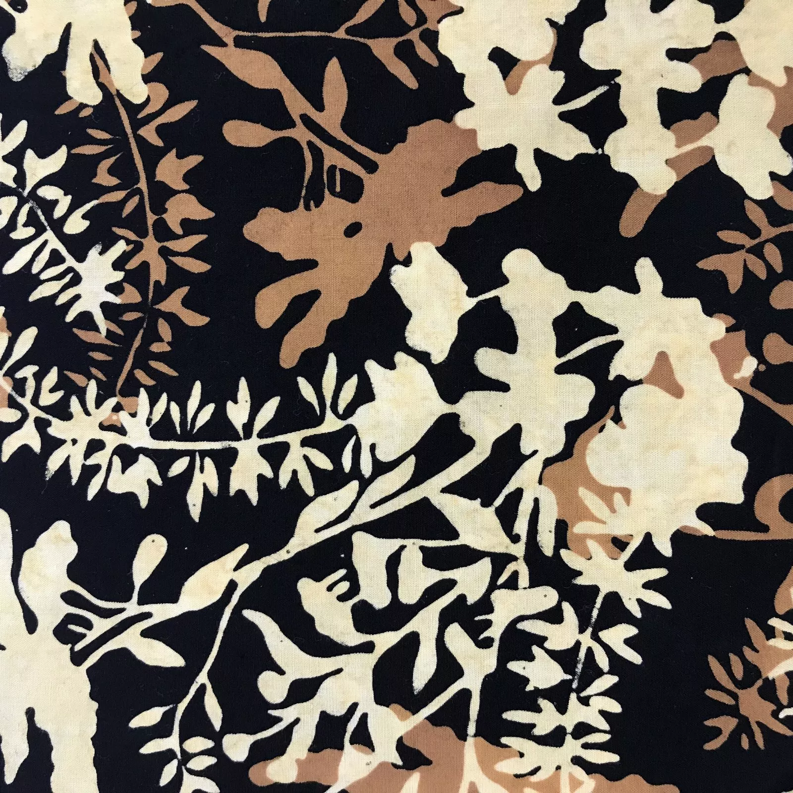 Onyx Batik Leaves by Hoffman Fabrics G-2178