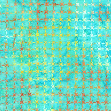 Orange Blossom Graphic Lines Turquoise