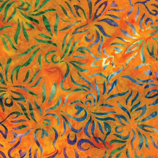 Outline Floral Orange Multi