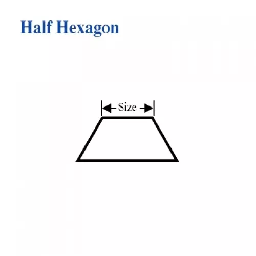 Paper Piecing Half Hexagon – 1 1/4″