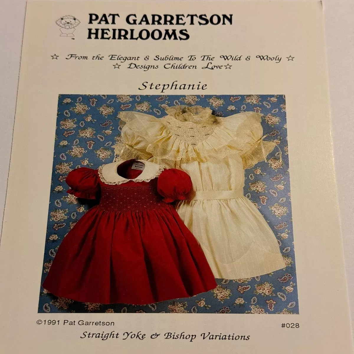 Pat Garretson Smocking Plates II – #28 STEPHANIE