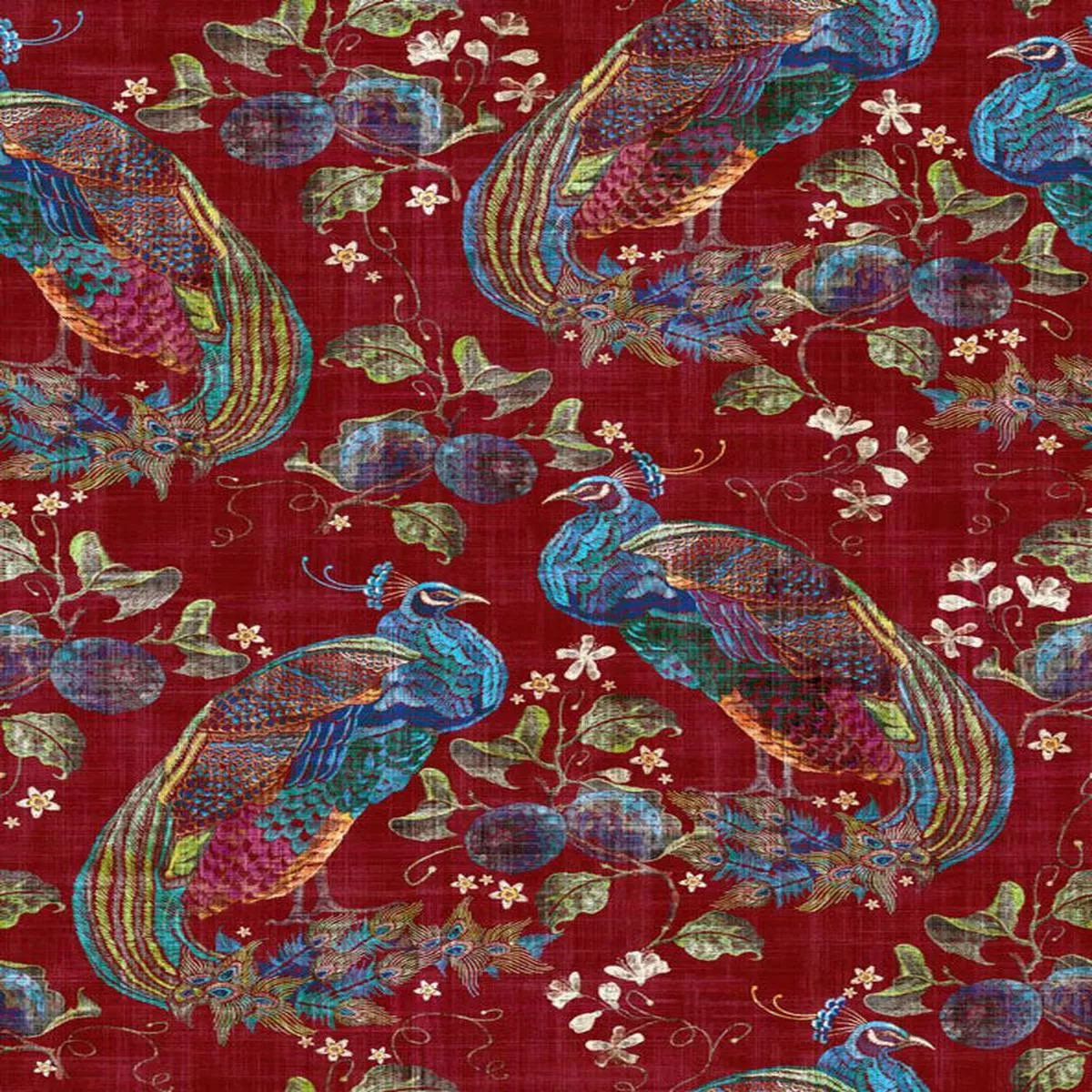 Peacock Luxor – Cranberry | Order A Sample