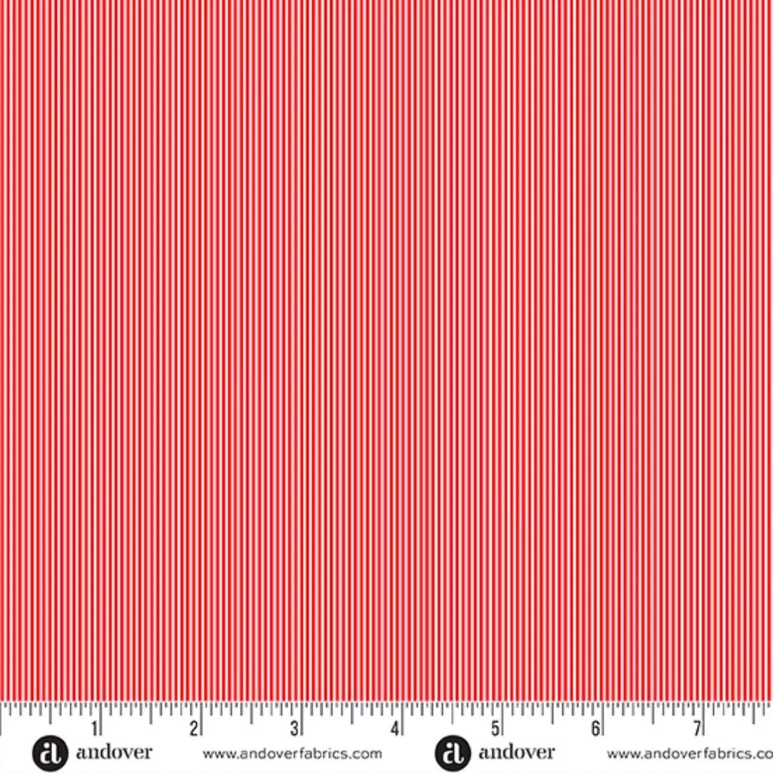 Pin Stripe Red by Makower UK