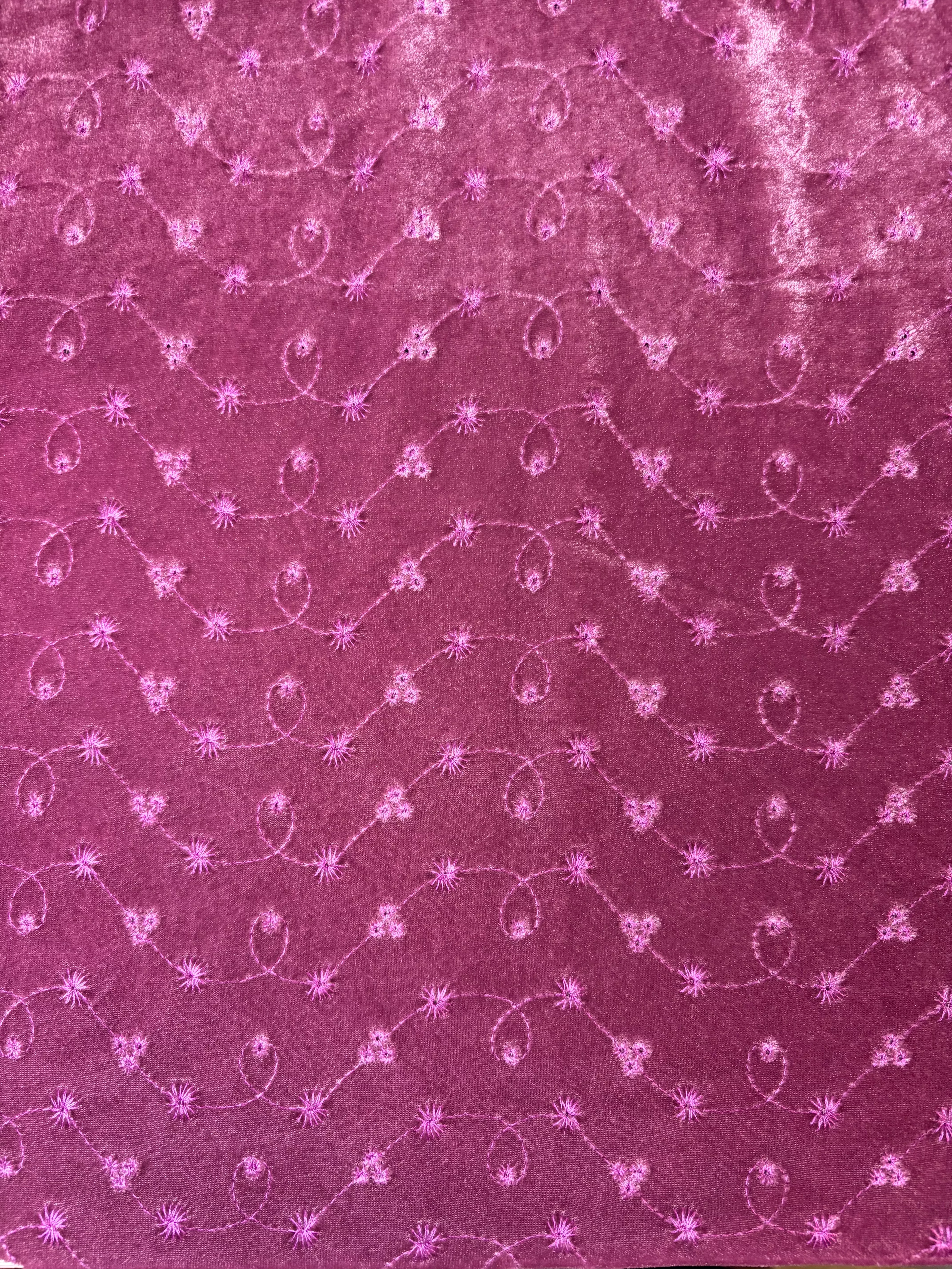 Plum Daze Velvet | Embroidered Stretch Velvet