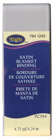 Poly Blanket Binding 4.75ydLight Gray by Wrights