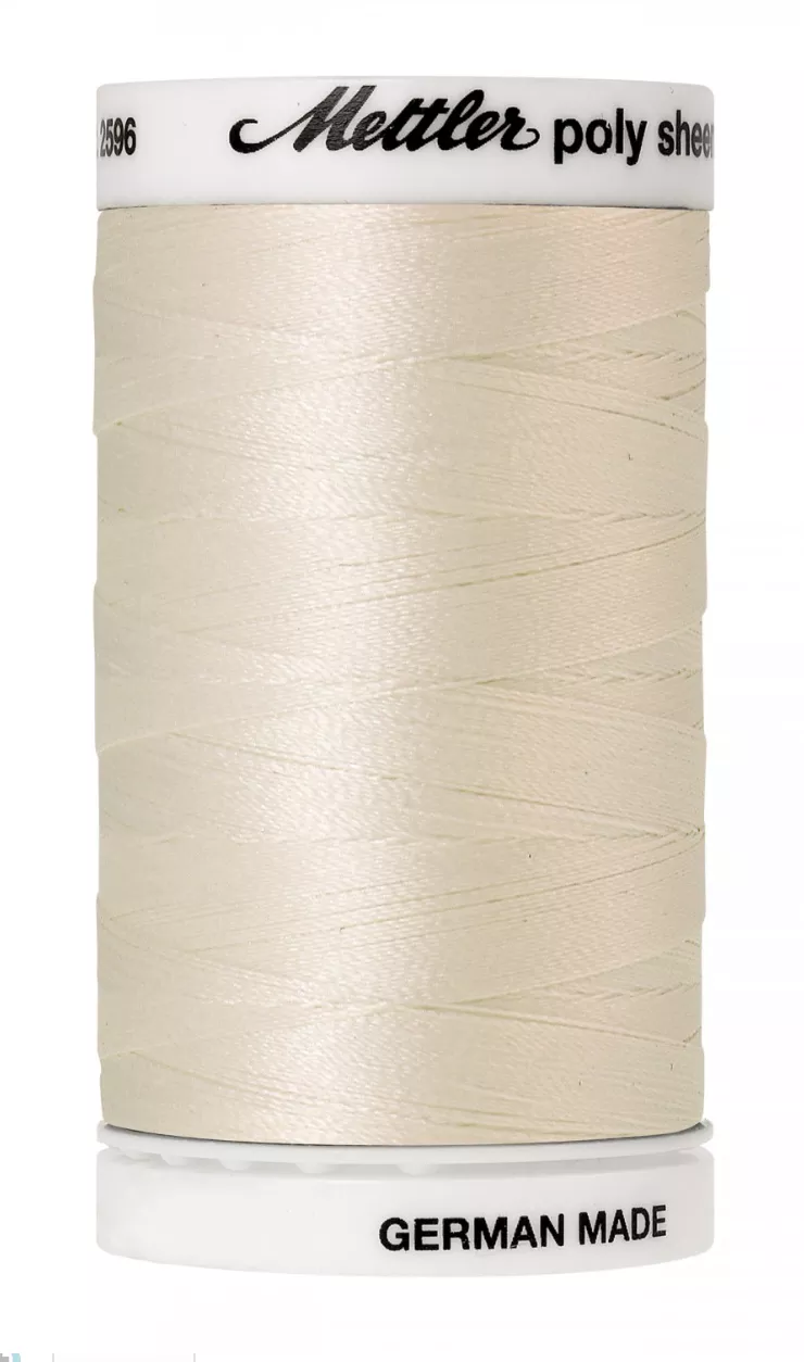 Poly Sheen Polyester Embroidery Thread 40wt 140d 800m/875yds Cream