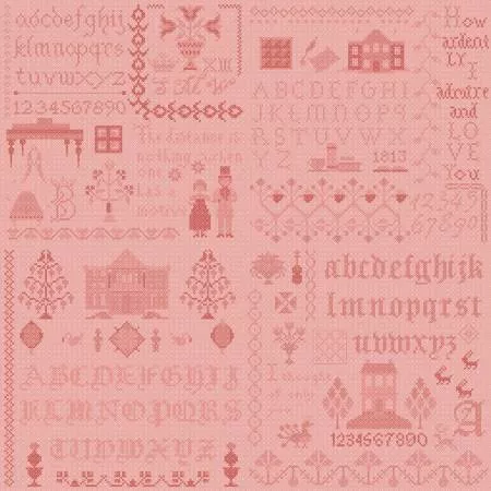Pride & Prejudice Meryton Sampler Coral