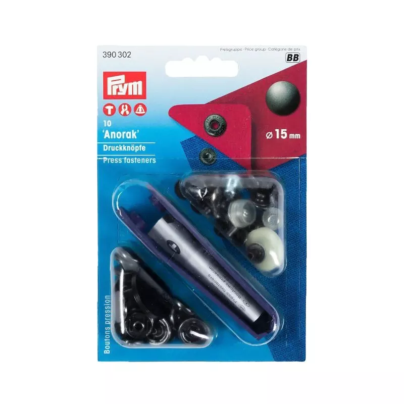 prym-anorak-press-fasteners-with-tools-oxidized-black-15mm-10pc Prym Anorak Press Fasteners with Tools – Oxidized Black 15mm – 10pc