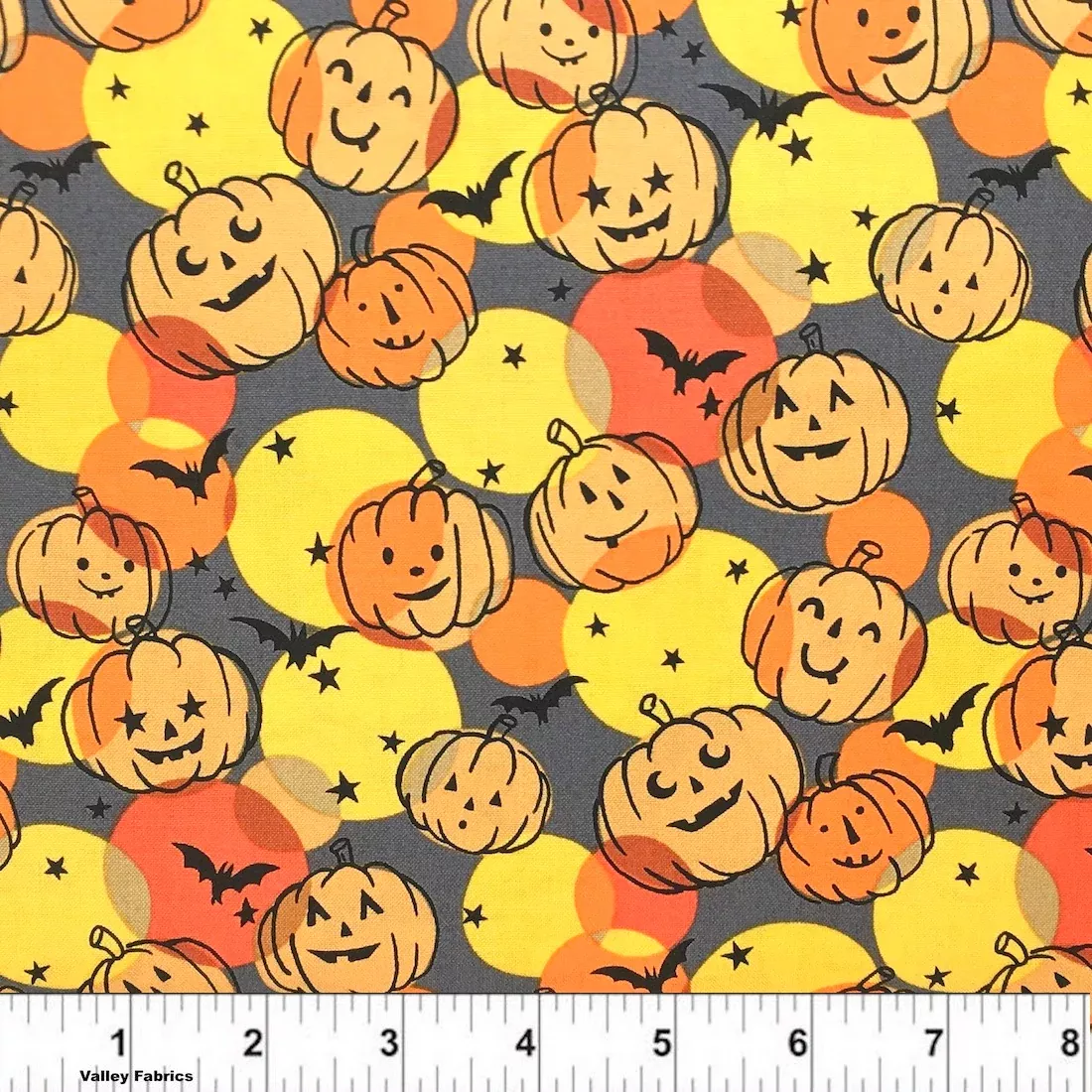 Pumpkin Polka Dot Charcoal by AH Studio