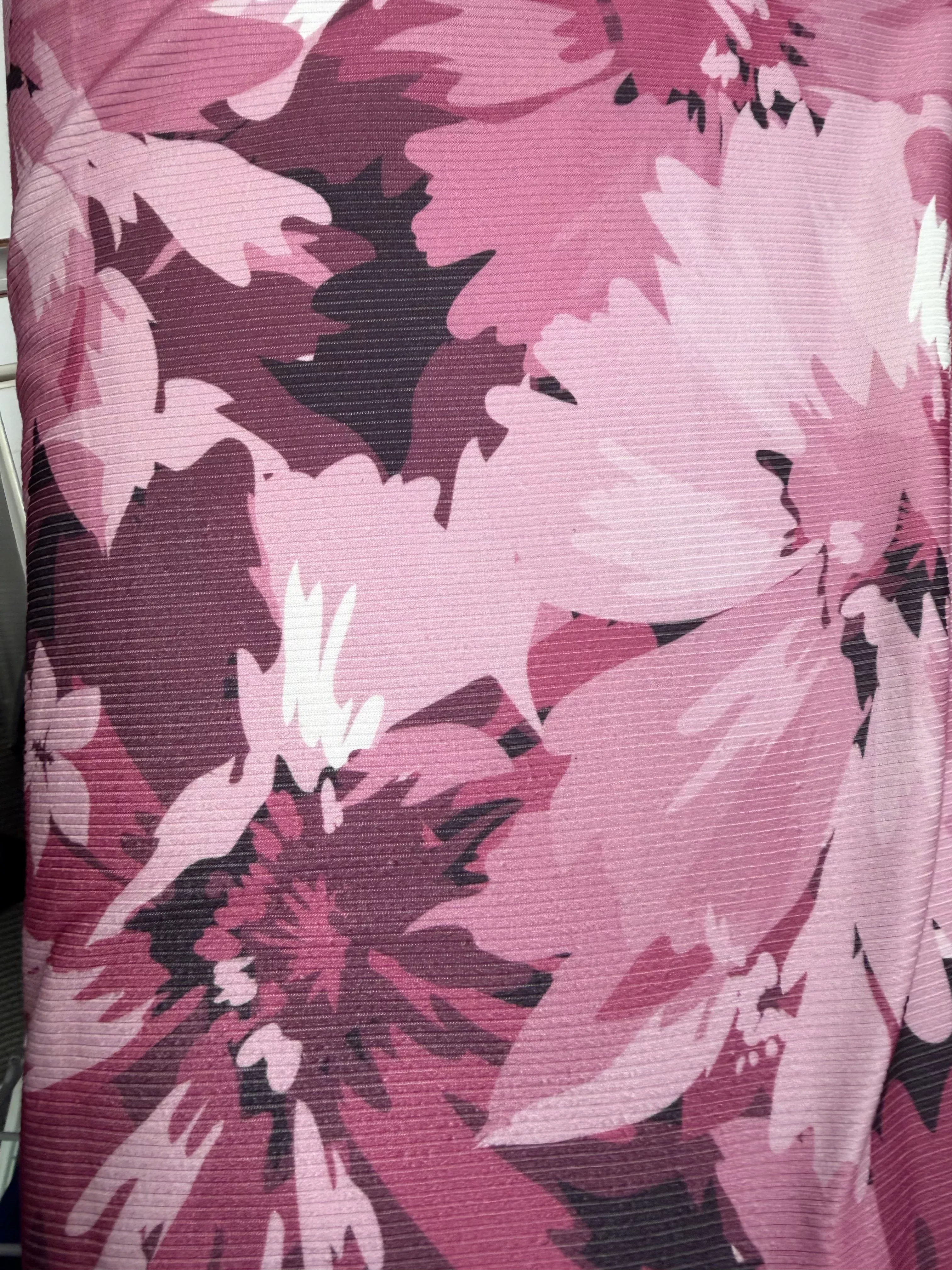 Purple Large Hibiscus | Rib Knit