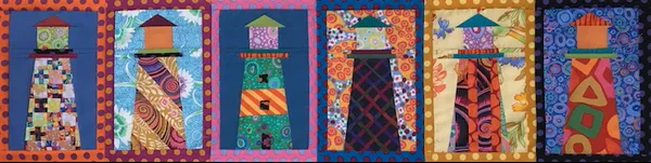 Quilted Strait Row of Lighthouses, PDF Pattern