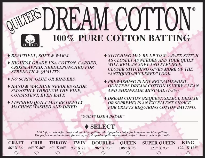 Quilters Dream Select Natural Throw - 60"x60"