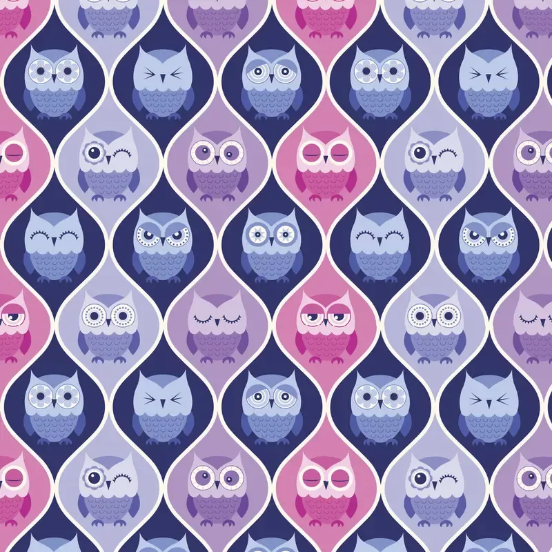 quirky-owl-fabric-multi Quirky Owl Fabric – Multi