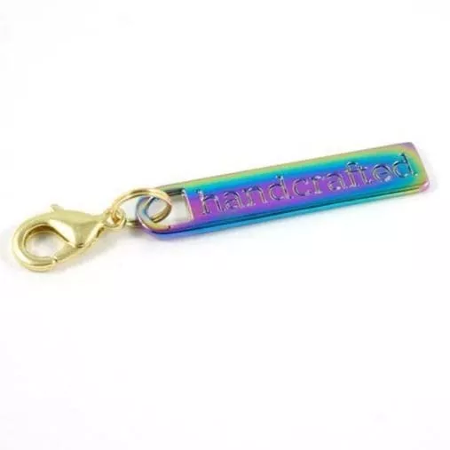 Rainbow Iridescent "handcrafted" Zipper Pull