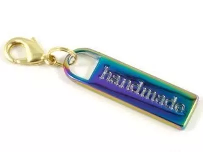 Rainbow Iridescent "Handmade" Zipper Pull