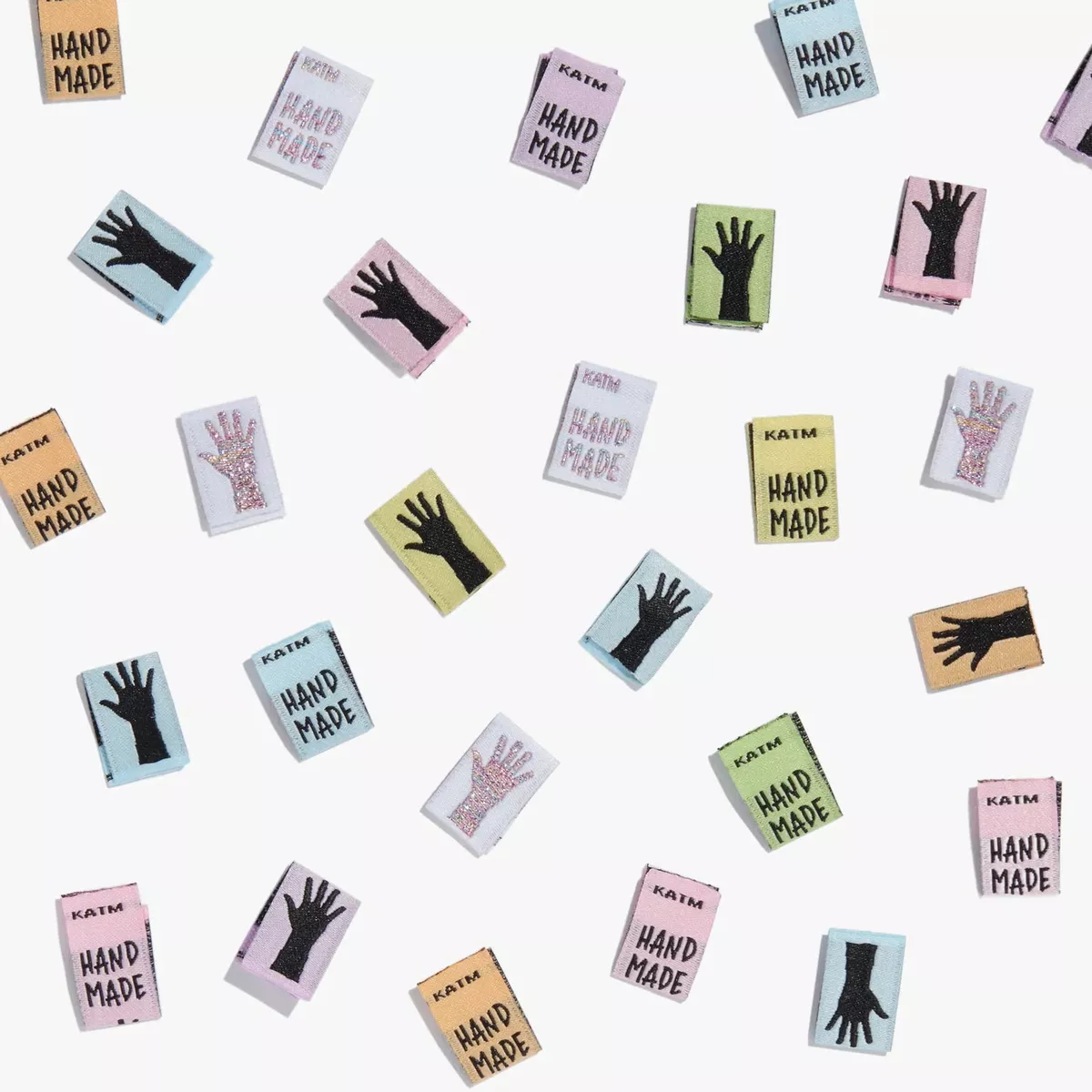 RAINBOW MINI HANDS Woven Labels