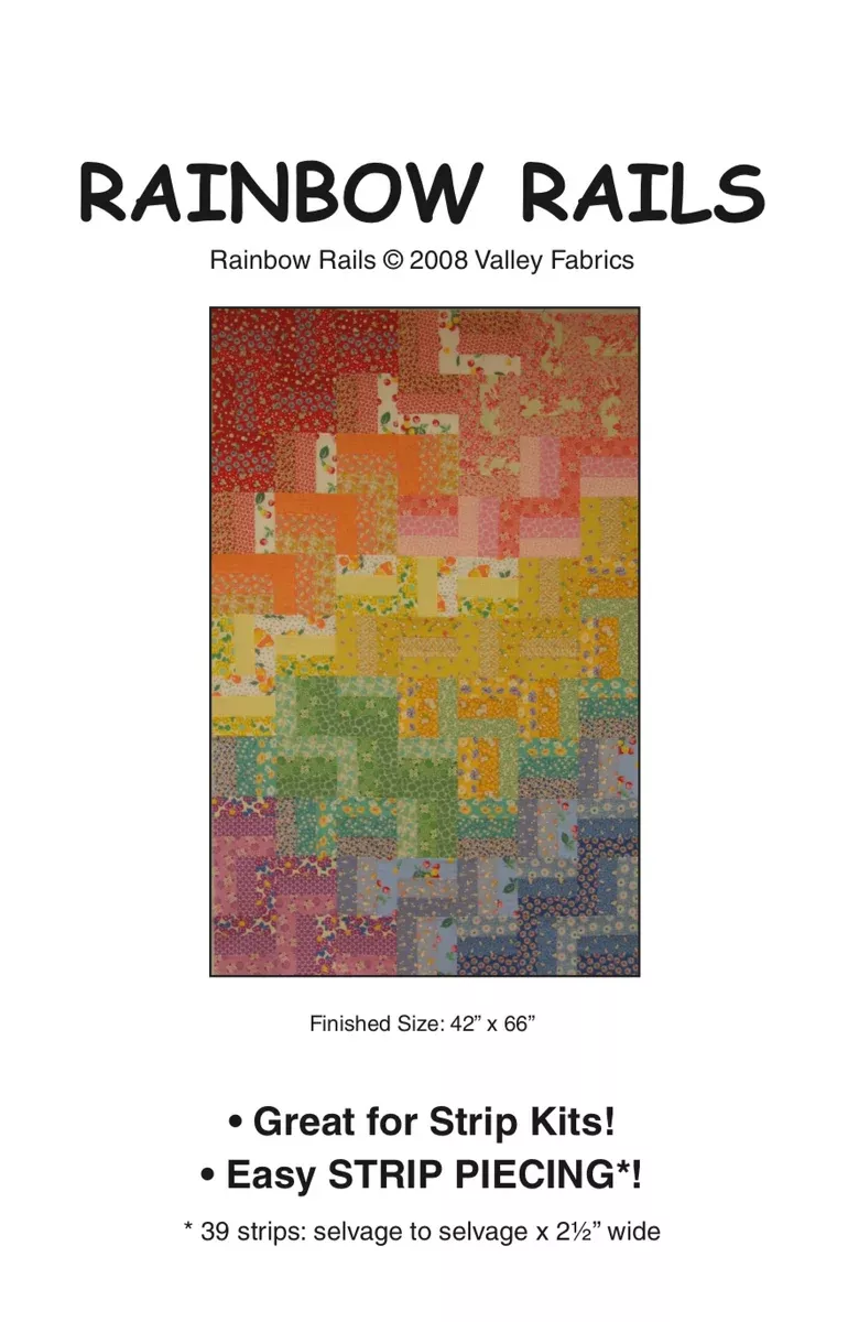 rainbow-rails-quilt-pattern-by-valley-fabrics Rainbow Rails Quilt Pattern by Valley Fabrics