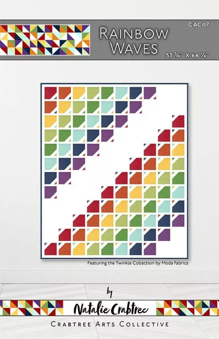 Rainbow Waves Quilt Pattern by Natalie Crabtree