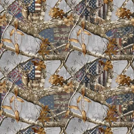 Realtree Deer & Flag Allover 10451-ARCTIC