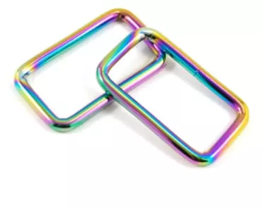 Rectangular Rings - Rainbow Iridescent