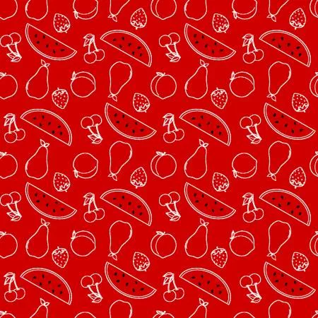 Red Fruits Outlined