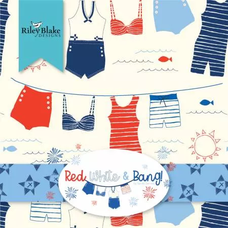 Red White And Bang 2-1/2in Strips, 40pcs/bundle