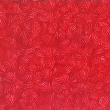 Red Wispy Grass Batik