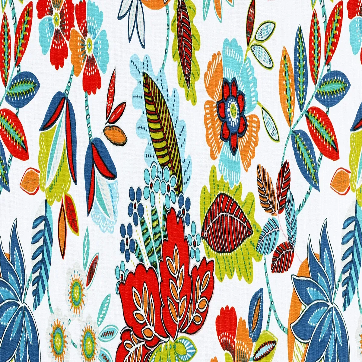 Regatta White Floral Fabric|100% Cotton-52" Wide—Sold by the yard