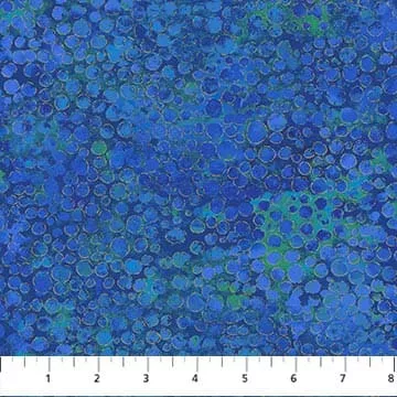 River Rocks in Navy - Shimmer Ginko Garden - 26857M-49