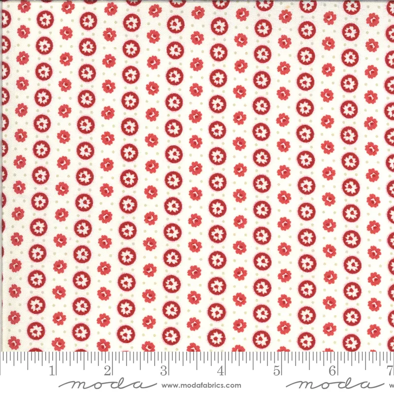 Roselyn Circle Dot Ivory Red 14913 16
