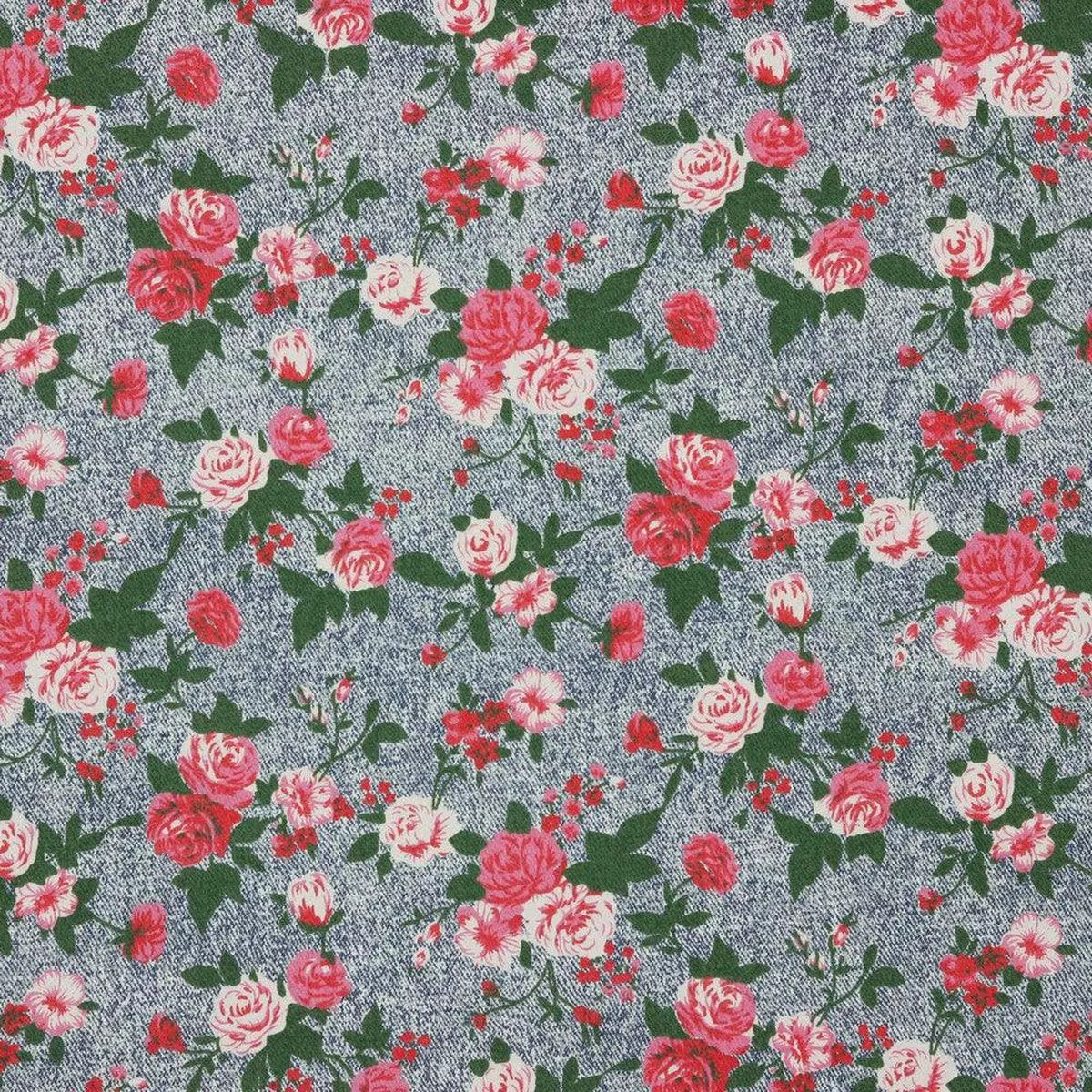 roses-chambray-denim-fabric Roses Chambray Denim Fabric