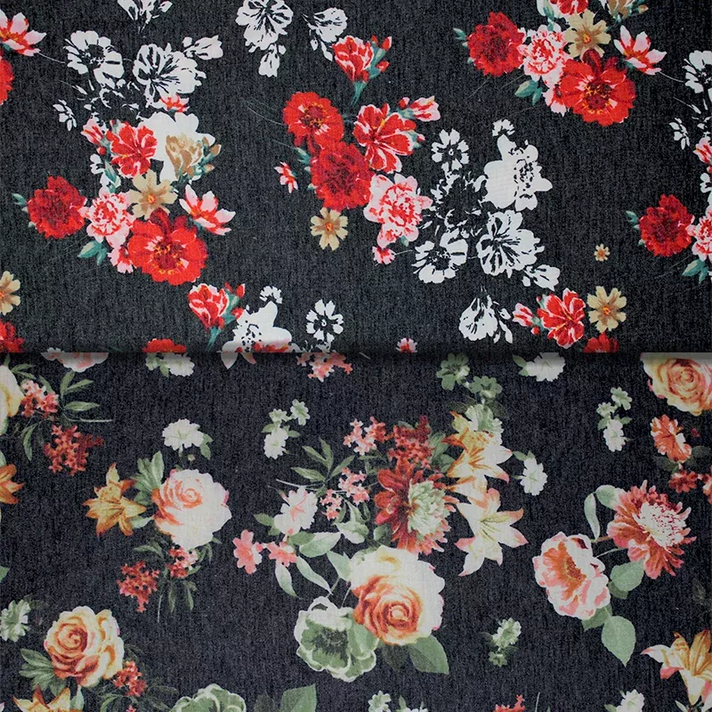 Roses Jersey Knit - 60" - Polyester Blend