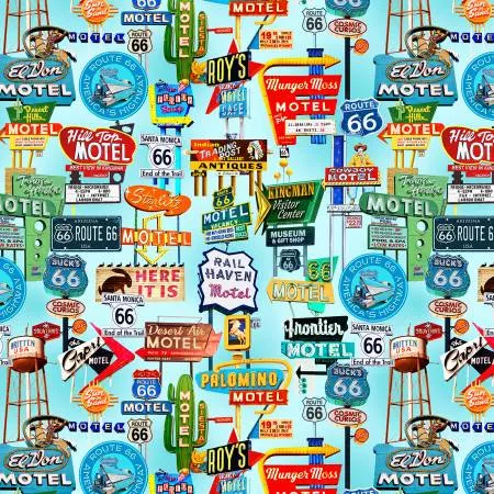 Route 66 Road SignsMICHAEL-CD3059BLUE