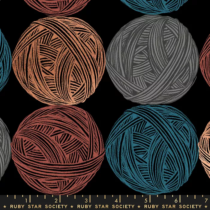 RSS Purl Linen Black by Sarah Watts