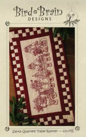 santa-quartet-table-runner-machine-embroidery-pattern Santa Quartet! Table Runner Machine Embroidery Pattern