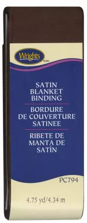 Satin Blanket Binding Seal Brown
