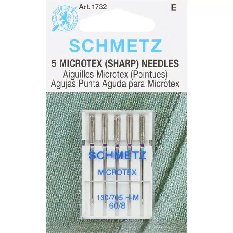 schmetz-1732-microtex-sharp-needles-sz-60-8-5-count Schmetz 1732 Microtex Sharp Needles, sz: 60/8 - 5 count