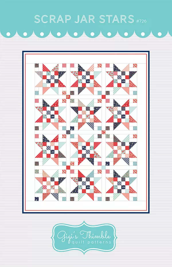 scrap-jar-starsgigi-s-thimble-quilt-patterns Scrap Jar StarsGigi's Thimble Quilt Patterns