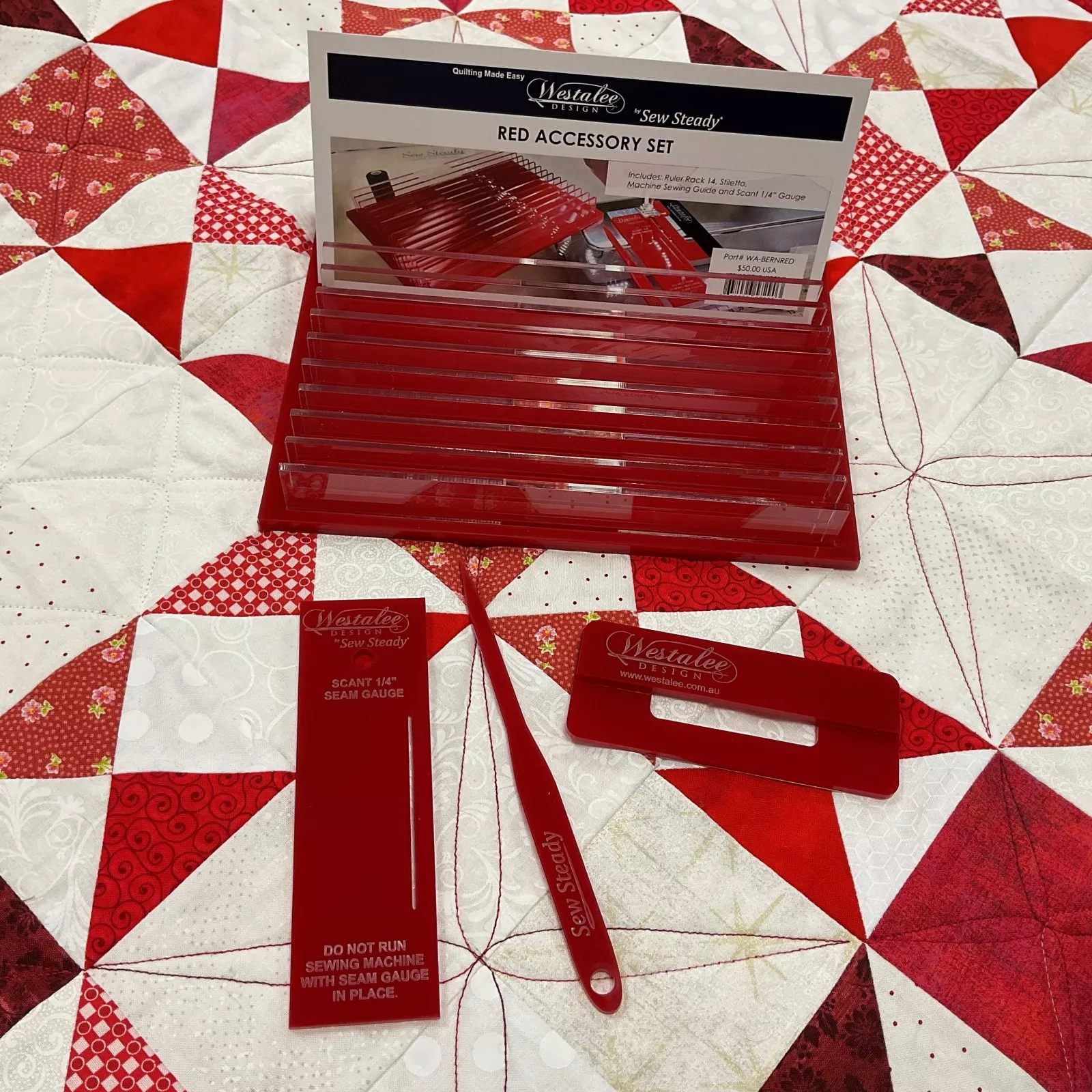 Sew Steady Red Accessory Set