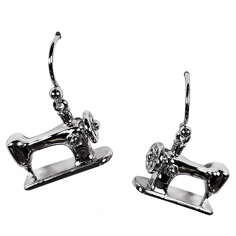 Sewing Machine Earrings SILVER