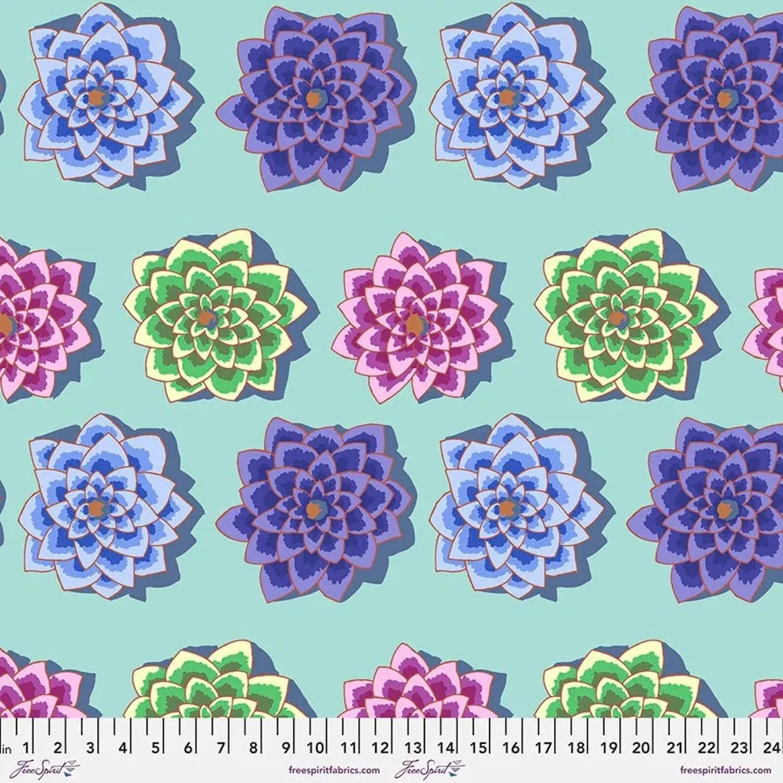 Shadow Flower Aqua by Kaffe Fassett