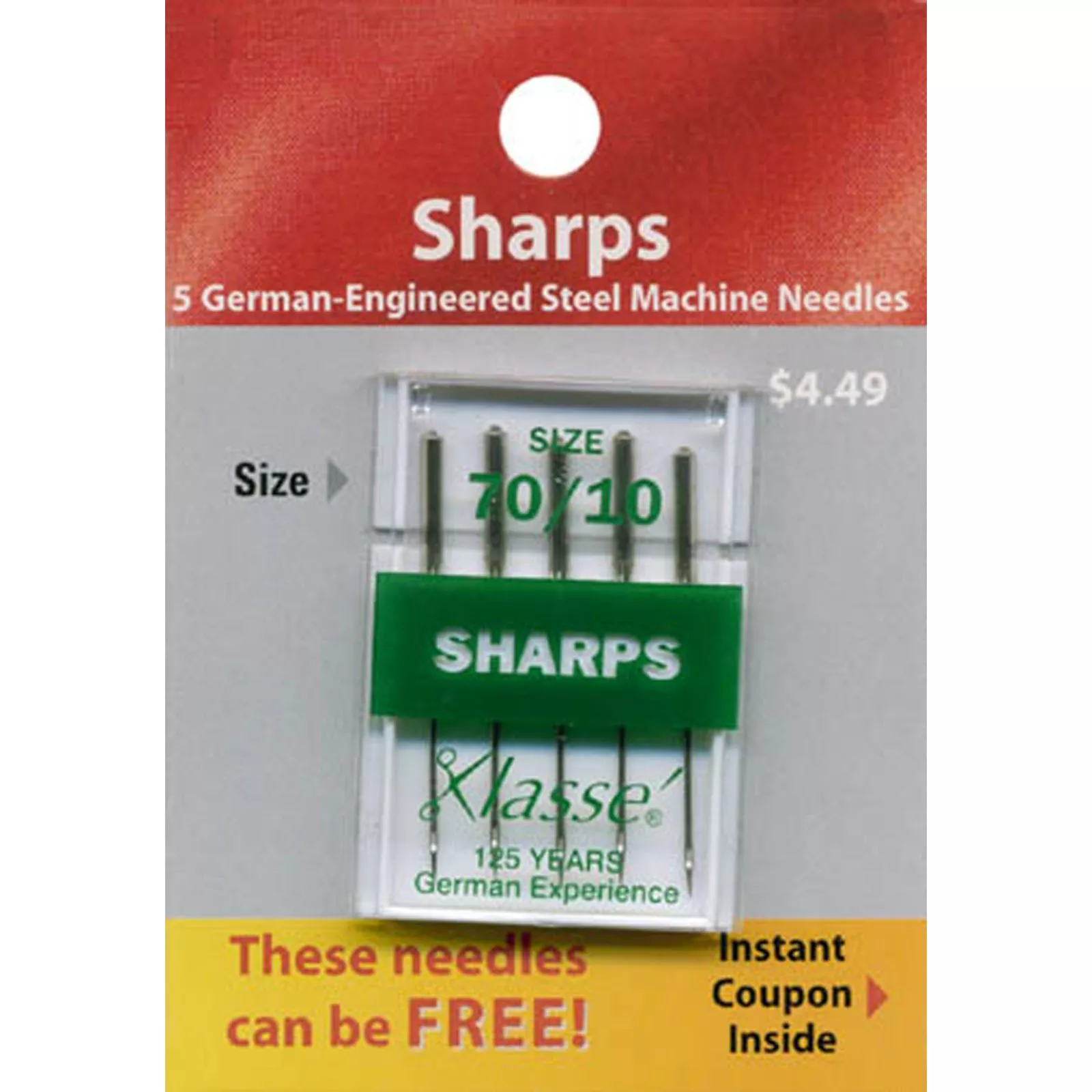 Sharps Needles - Size70/10Klasse'