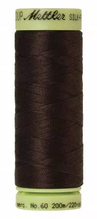 Silk-Finish 60wt Solid Cotton Thread 220yd/200M Black Peppercorn