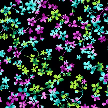 Small Blooms Black