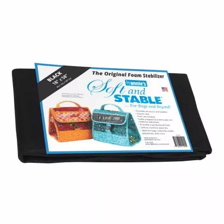 Soft and Stable Black 100% Polyester Stabilizer 18in x 58in