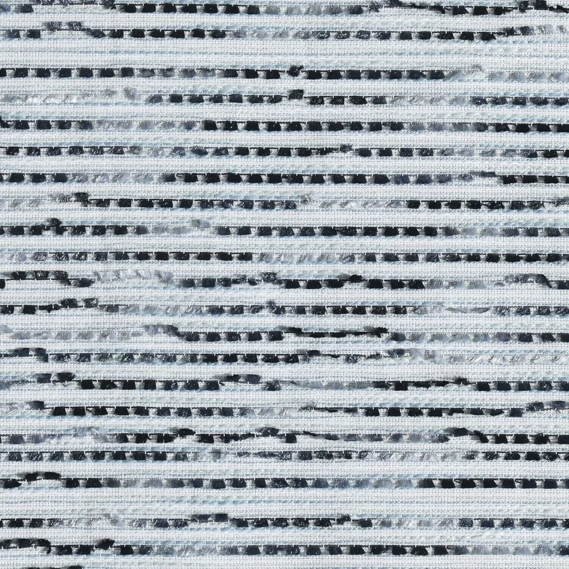 Soirée Glam Stripe Curtain Fabric — Black & Grey — 60" Wide